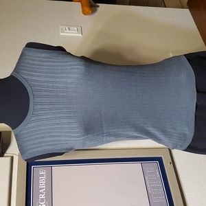 Grayish Blue Josephine Chaus Silk-blend Tank